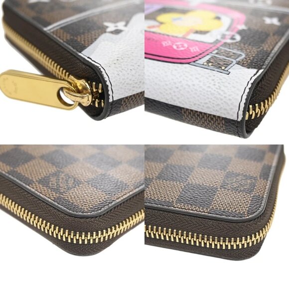 LOUIS VUITTON Zippy Wallet Vivienne Zip Around Damier Ebene Brown 368-082725 - Picture 7 of 16